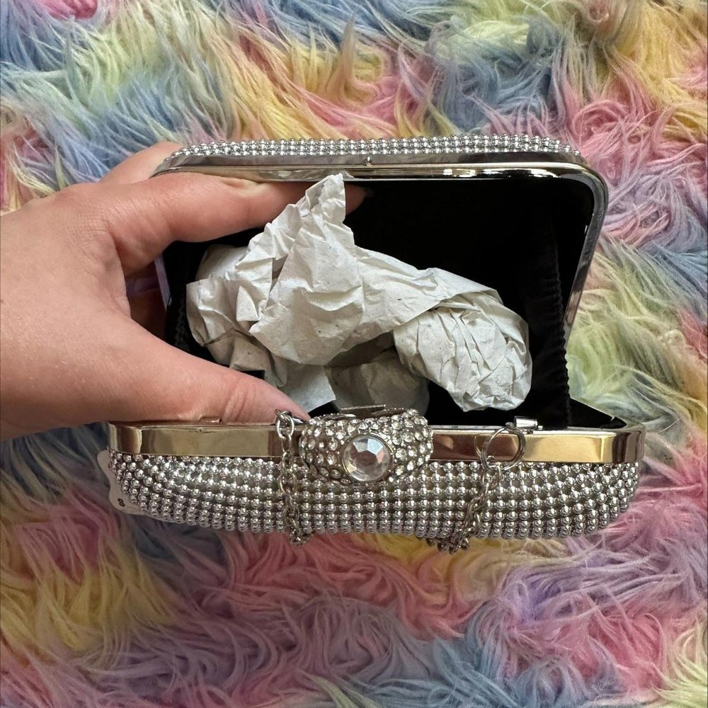 PRIMA DONNA SILVER CLUTCH BAG‎ - Picture 5 of 6